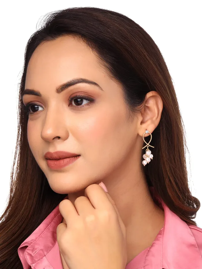 Necklaces Yellow Chimes Yellow Chimes Earrings for Women and Girls Drop Earrings for Girls Gold Toned Pearl Drop Designed Drop Earrings Birthday Gift for girls and women Anniversary Gift for Wife