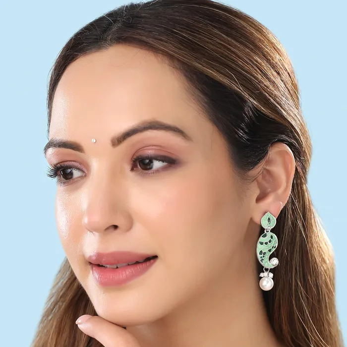 Necklaces Yellow Chimes Yellow Chimes Earrings for Women and Girls Kundan Jhumka Gold Plated Kundan Studded Jhumka Earrings Birthday Gift for girls and women Anniversary Gift for Wife