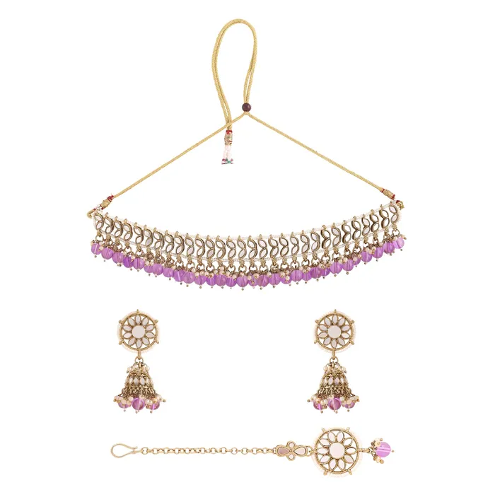 Necklaces Yellow Chimes Yellow Chimes Jewellery Set for Women and Girls Beads Necklace Set for Women Gold Tone Purple Beads Beaded Choker Necklace Set Birthday Gift for girls and women Anniversary Gift for Wife Necklaces Yellow Chimes Yellow Chimes Jewellery Set for Women and Girls Beads Necklace Set for Women Gold Tone Purple Beads Beaded Choker Necklace Set Birthday Gift for girls and women Anniversary Gift for Wife