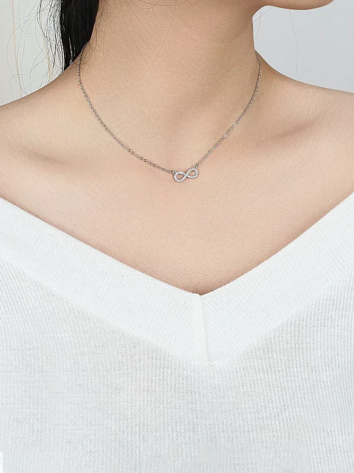 Necklaces Yellow Chimes Yellow Chimes Necklace for Women and Girls Love Pendant for Women Valentines Special Infinity Necklace Chain Pendant Birthday Gift for girls and women Anniversary Gift for Wife