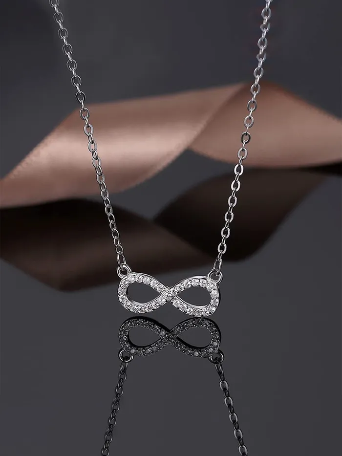 Necklaces Yellow Chimes Yellow Chimes Necklace for Women and Girls Love Pendant for Women Valentines Special Infinity Necklace Chain Pendant Birthday Gift for girls and women Anniversary Gift for Wife