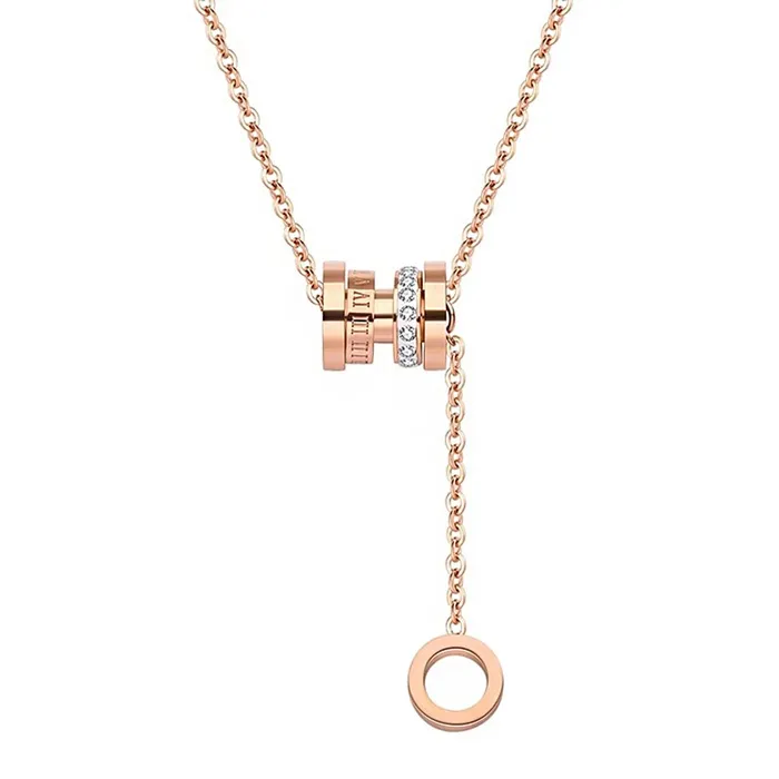Necklaces Yellow Chimes Yellow Chimes Rosegold Pendant for Women Stainless Steel Chain Pendant Western Style Roman Numbers Necklace For Women and Girls Necklaces Yellow Chimes Yellow Chimes Rosegold Pendant for Women Stainless Steel Chain Pendant Western Style Roman Numbers Necklace For Women and Girls