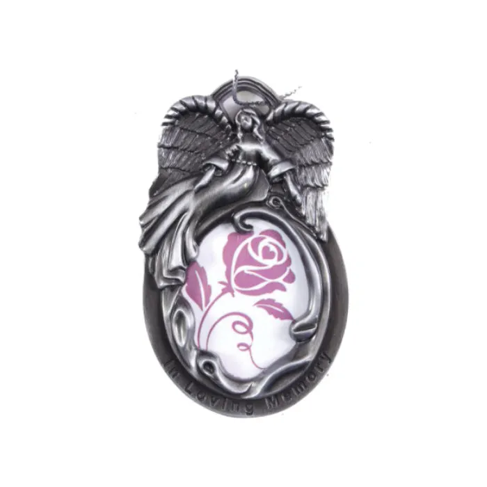 Pewter Angel Frame Ornament Splash Necklaces