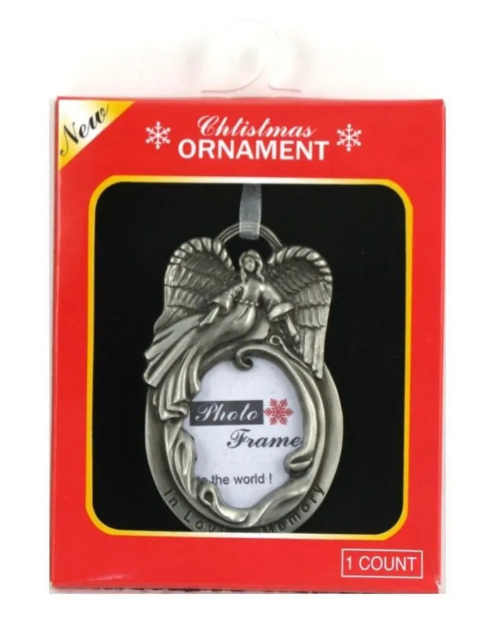 Pewter Angel Frame Ornament Splash Necklaces