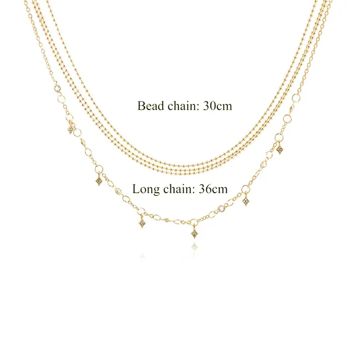 PreStyled Sets Yellow Chimes Yellow Chimes Trendy Fashion Multilayer Gold Toned Crystal Drop Choker Necklace for Women and Girls
