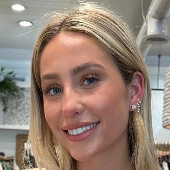 Prong Set Diamond Chain Stud Earring ef collection Earrings