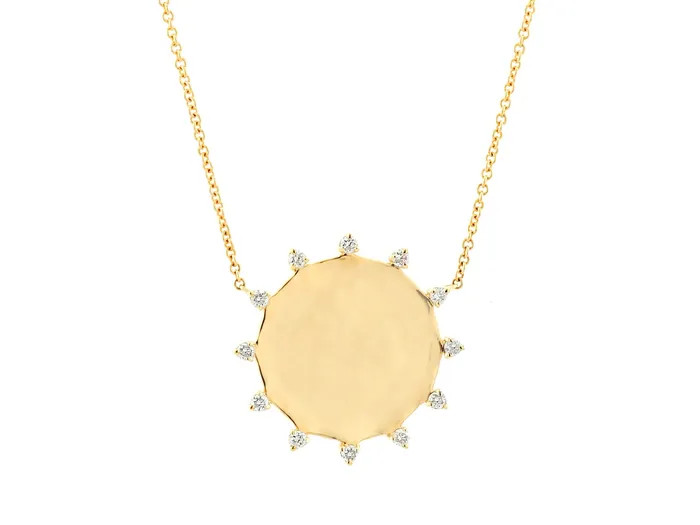 Rachel Reid Diamond Sun Necklace Necklaces