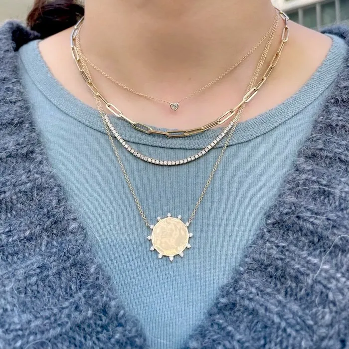 Rachel Reid Diamond Sun Necklace Necklaces