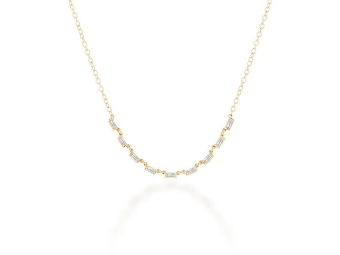 Rachel Reid Necklaces Diamond Baguette Layering Necklace