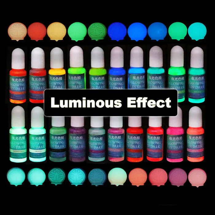 RESIN ART HUB 20pc Noctilucent colorant Fluorescent Pigment for Resin Art Necklaces RESIN ART HUB 20pc Noctilucent colorant Fluorescent Pigment for Resin Art Necklaces