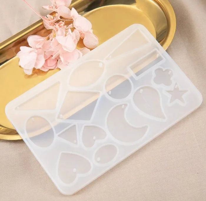 Resin Art Hub Earrings Earring Silicone Mold for Resin Art 15 Grids