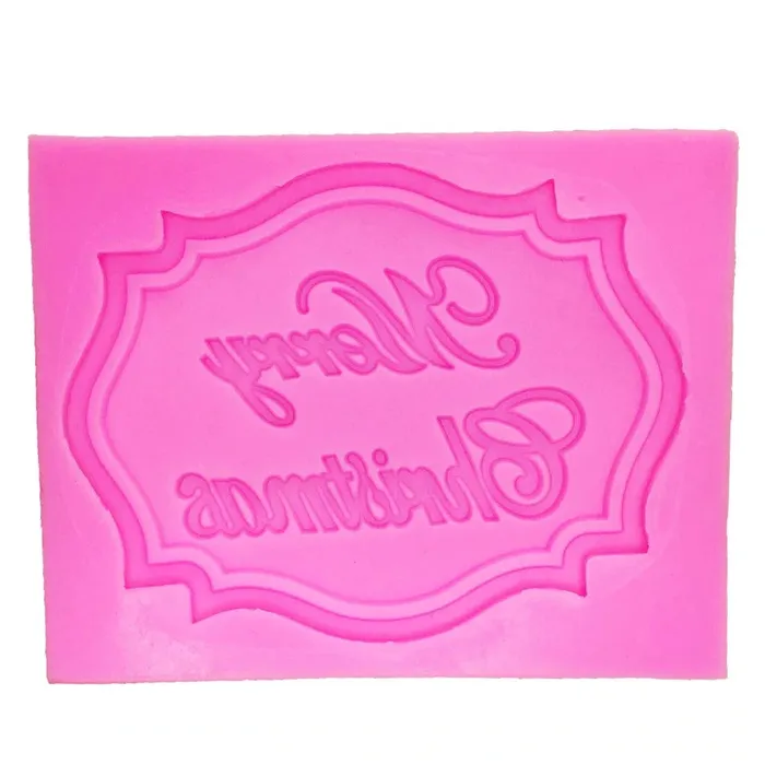Resin Art Hub Earrings Merry Christmas Letter Silicone Mould