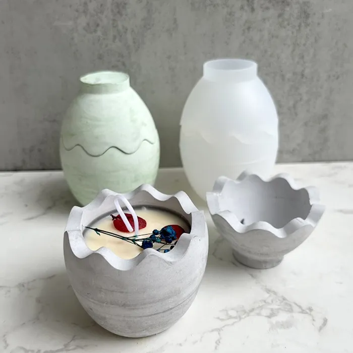 Resin Art Hub Egg Shape Candle Jar Mold Earrings