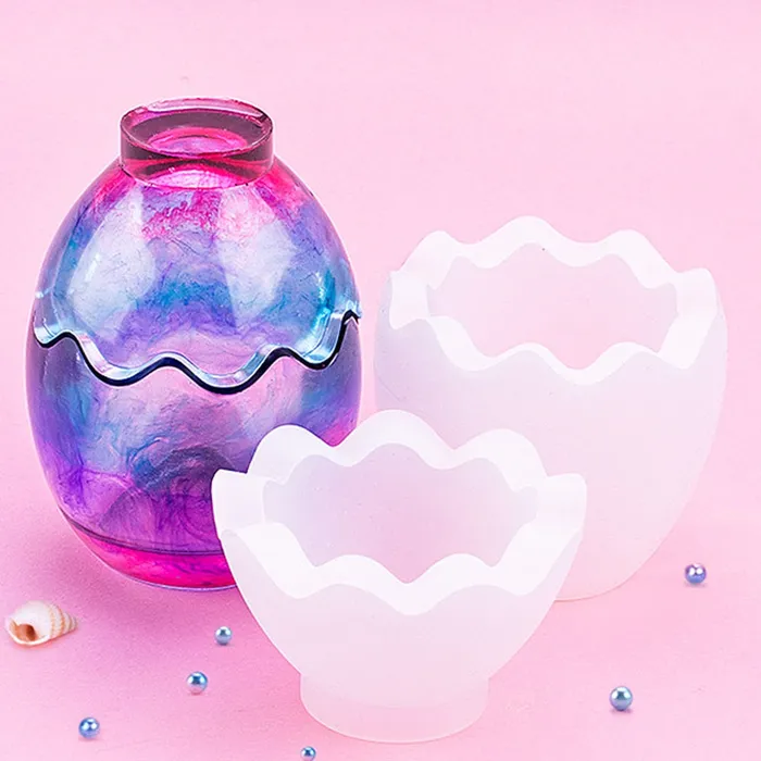 Resin Art Hub Egg Shape Candle Jar Mold Earrings
