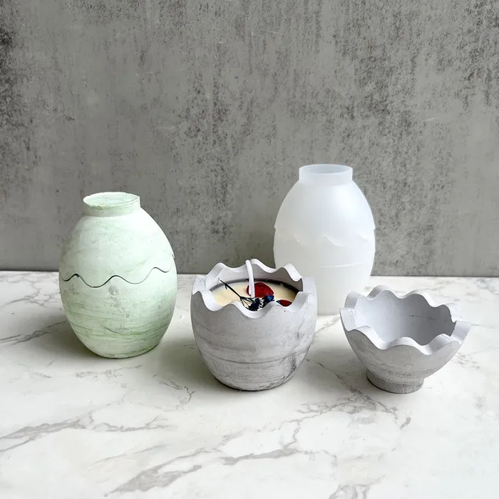 Resin Art Hub Egg Shape Candle Jar Mold Earrings