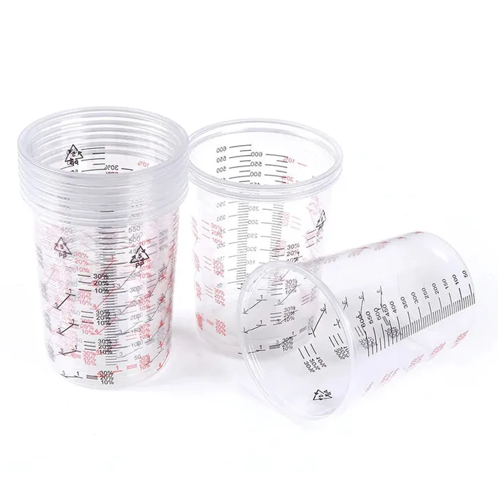 Resin Art Hub Necklaces Graduated Transparent Plastic Paint Mixing Cups For Accurate Mixing Of Resin and Pigments 600ml Pack of 10 Resin Art Hub Necklaces Graduated Transparent Plastic Paint Mixing Cups For Accurate Mixing Of Resin and Pigments 600ml Pack of 10