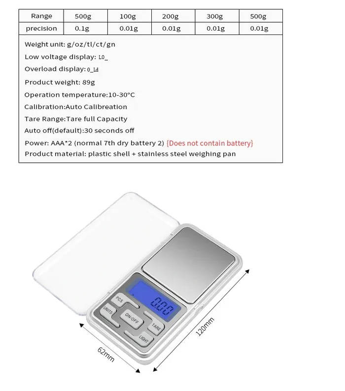 Resin Art Hub Necklaces High Precision Jewelry and Resin Scales 500g with accuracy of 01g