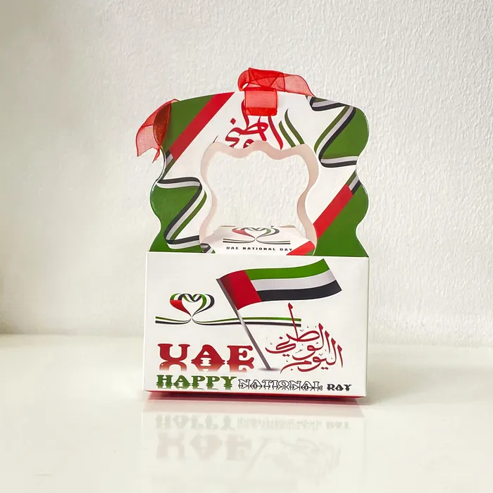 Resin Art Hub Necklaces UAE Themed Packing Box with Red Ribbonfor ECom Packs