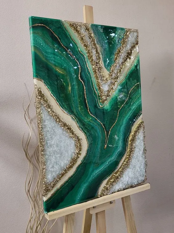 Resinarthub Earrings Geode Art Resin Workshop Dubai
