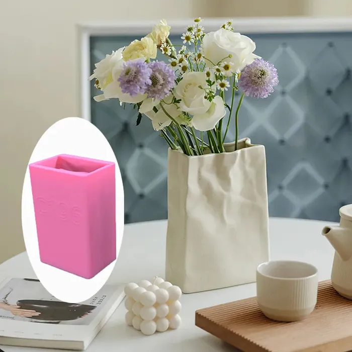 Resinarthub Earrings Paper Bag Vase Flowerpot Silicone Molds