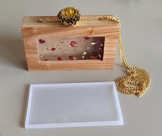 Resinarthub Necklaces EPOKE Lotus Wooden Clutch Bag Kit with Mould