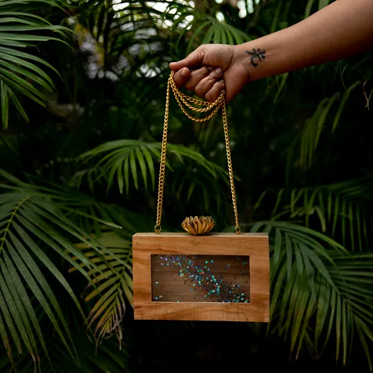 Resinarthub Necklaces EPOKE Lotus Wooden Clutch Bag Kit with Mould