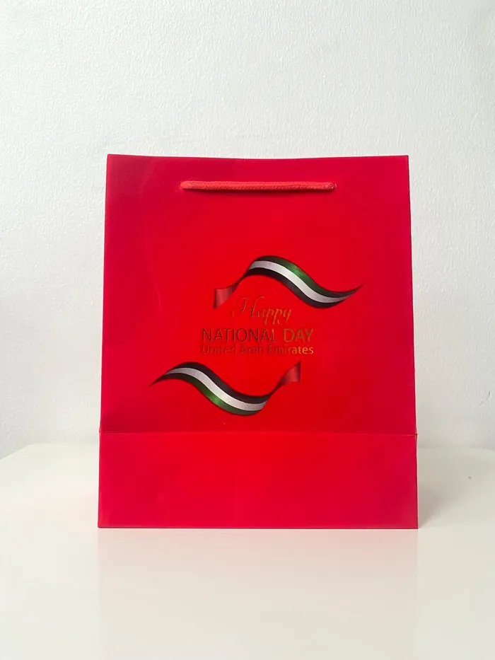 Resinarthub Rings UAE National Day Themed Red Paper Bag Set for ECom Packs