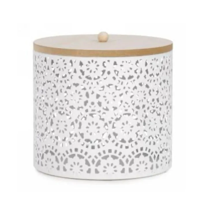 Rings Attitudes Import White Metal Storage Container
