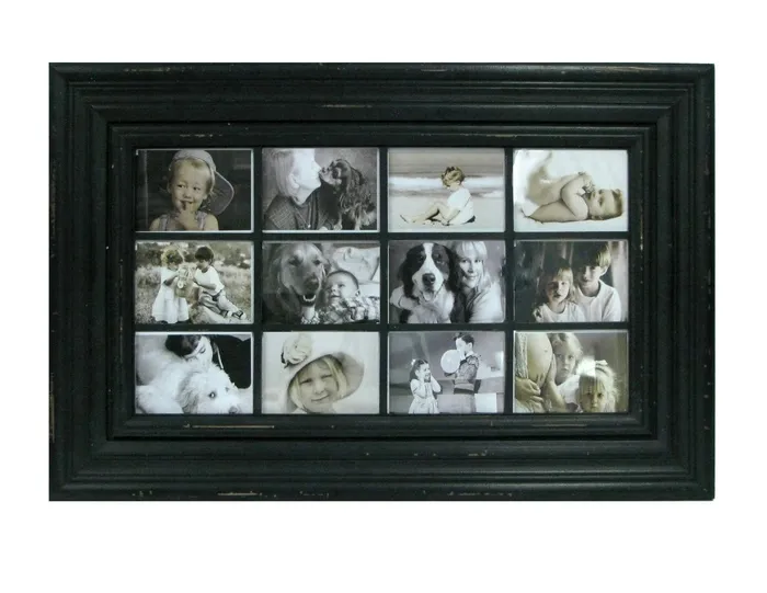 Rings Candlewick Gift Shop Black 12 Pic Photo Frame Collage