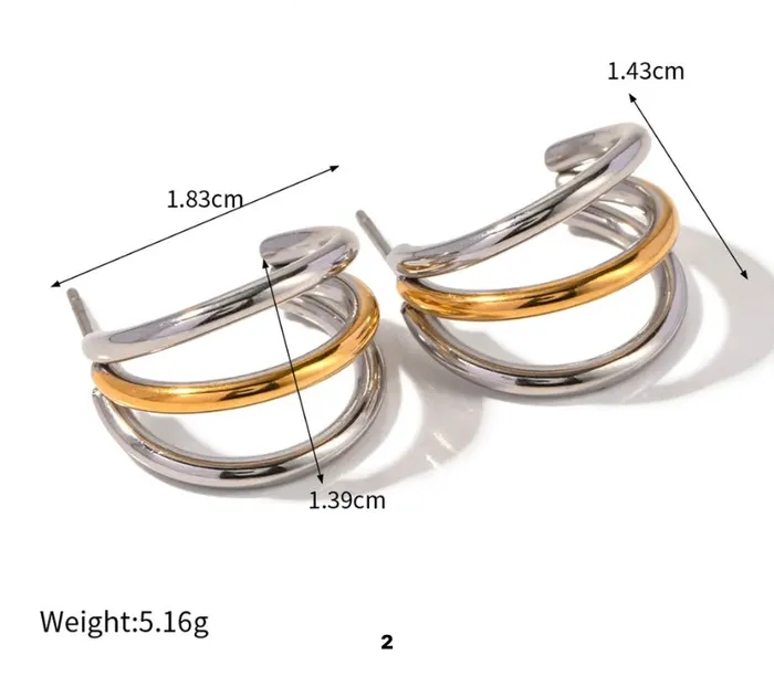 Rings Get Signatured Two Tone Statement Set Rings Get Signatured Two Tone Statement Set