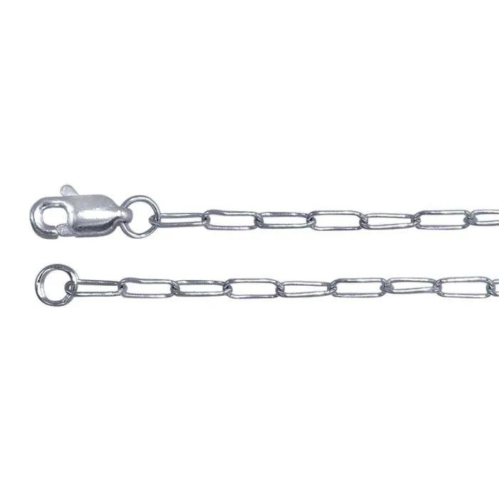 Rings Kamoka Pearl Sterling Silver 19mm Elongated Oval Paperclip Chain