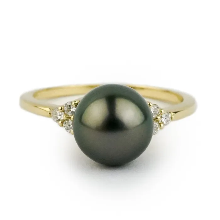 Rings Kamoka Pearl Tahitian Pearl Diamond Toru Ring