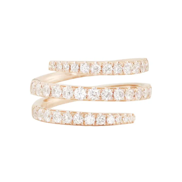 Rings Luna Skye 14kt Gold Diamond Coil Ring