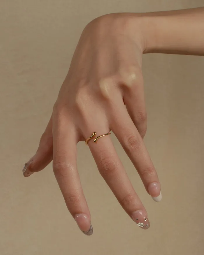 Rings MYJN Serpe Twisted Edge Open Ring