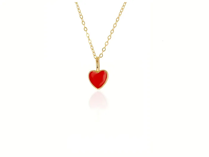Rings Rachel Reid Mini Red Enamel Heart Charm