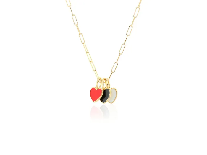 Rings Rachel Reid Mini Red Enamel Heart Charm