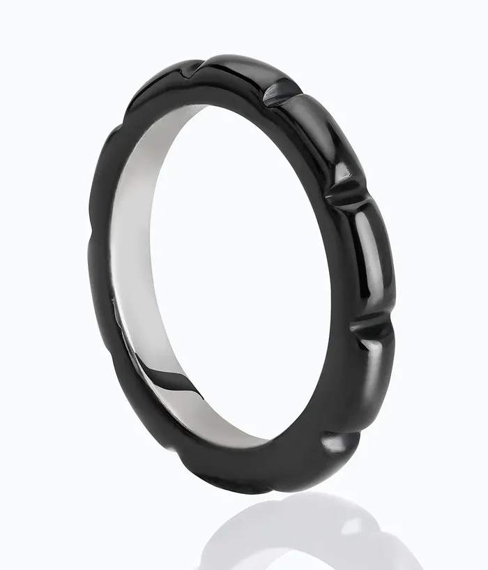 Rings Tane XOCOLATE BAR RUTHENIUM RING