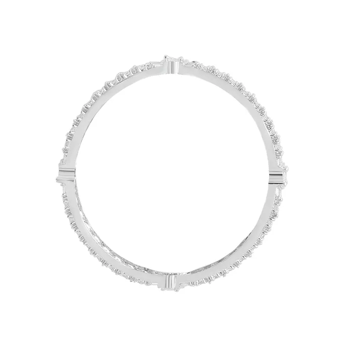 Rings Yellow Chimes Bangles for Women and Girls American Diamond Bangles for women Silver Tone White AD Studded Bangles for girls Birthday Gift For girls and women Anniversary Gift for Wife Yellow Chimes