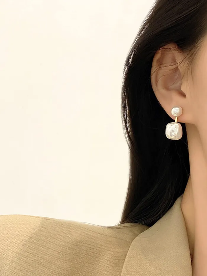 Rings Yellow Chimes Earrings for Women and Girls Fashion White Pearl Drop Earrings Gold Plated Faux Pearl Drop Earrings Birthday Gift for girls and women Anniversary Gift for Wife Yellow Chimes