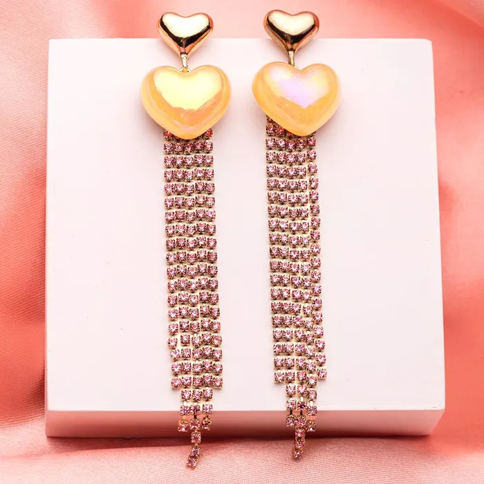 Rings Yellow Chimes Yellow Chimes Earrings for Women and Girls Danglers Earrings for Girls and Women Heart Shape Earrings Birthday Gift for Women Anniversary Gift for Wife