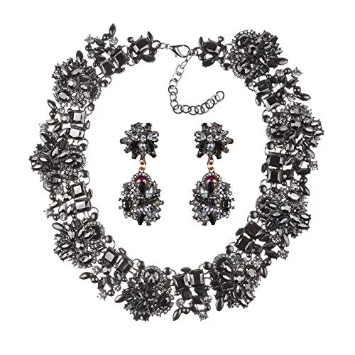 Rings Yellow Chimes Yellow Chimes Exclusive Sparkling Black Crystals Studded Designer Choker Necklace set with Earrings for Women and Girls Black Rings Yellow Chimes Yellow Chimes Exclusive Sparkling Black Crystals Studded Designer Choker Necklace set with Earrings for Women and Girls Black