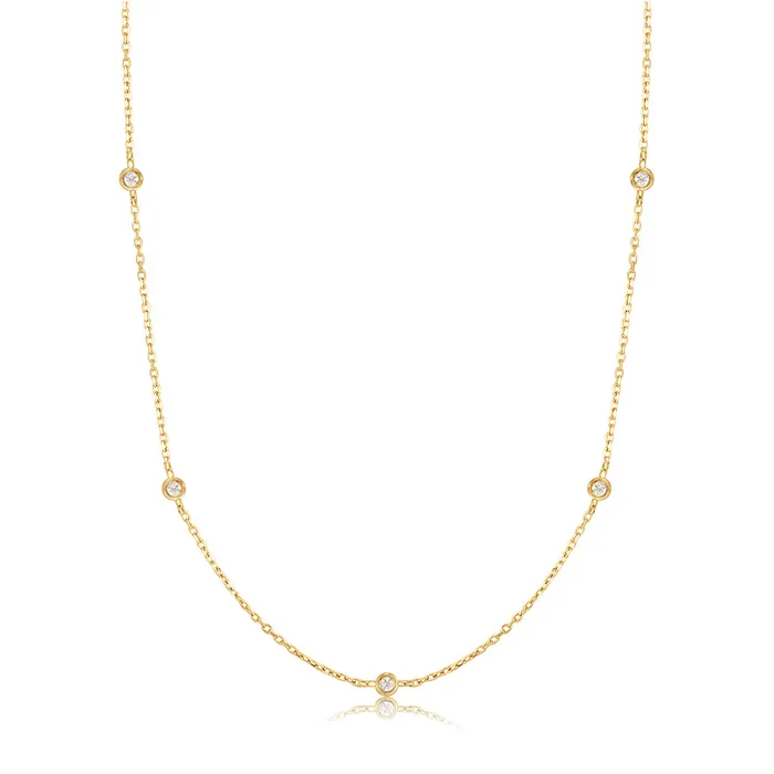 RITA Natural Diamond Station Necklace AURELIE GI Necklaces