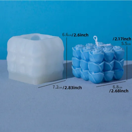Rose and Cube Shaped Silicone Mold for Candle Making RESIN ART HUB Necklaces