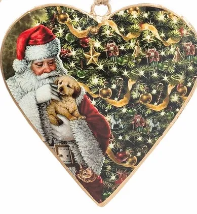 Santa Heart Ornament Abbott Rings