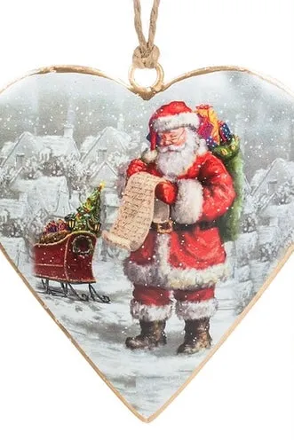 Santa Heart Ornament Abbott Rings