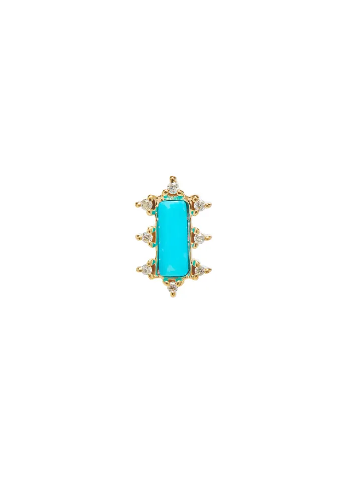 Scosha Earrings Mosaic Stud with Turquoise