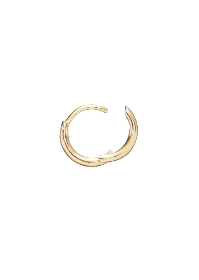 Scosha Earrings Solid Gold Hinge Hoop