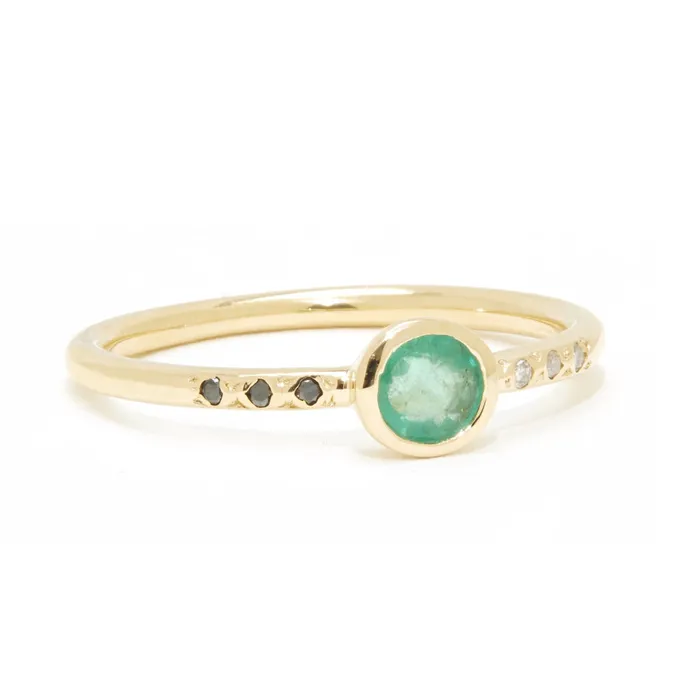 Scosha Midnight Ring Emerald Rings