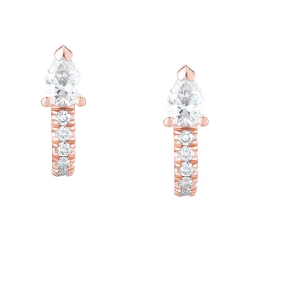 Serpent Huggies Carbon Hyde Earrings