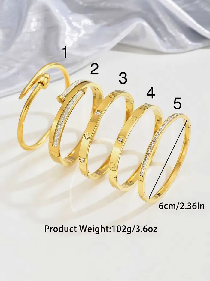 Shop1103756157 Bracelets Stainless Steel Bracelet Stack